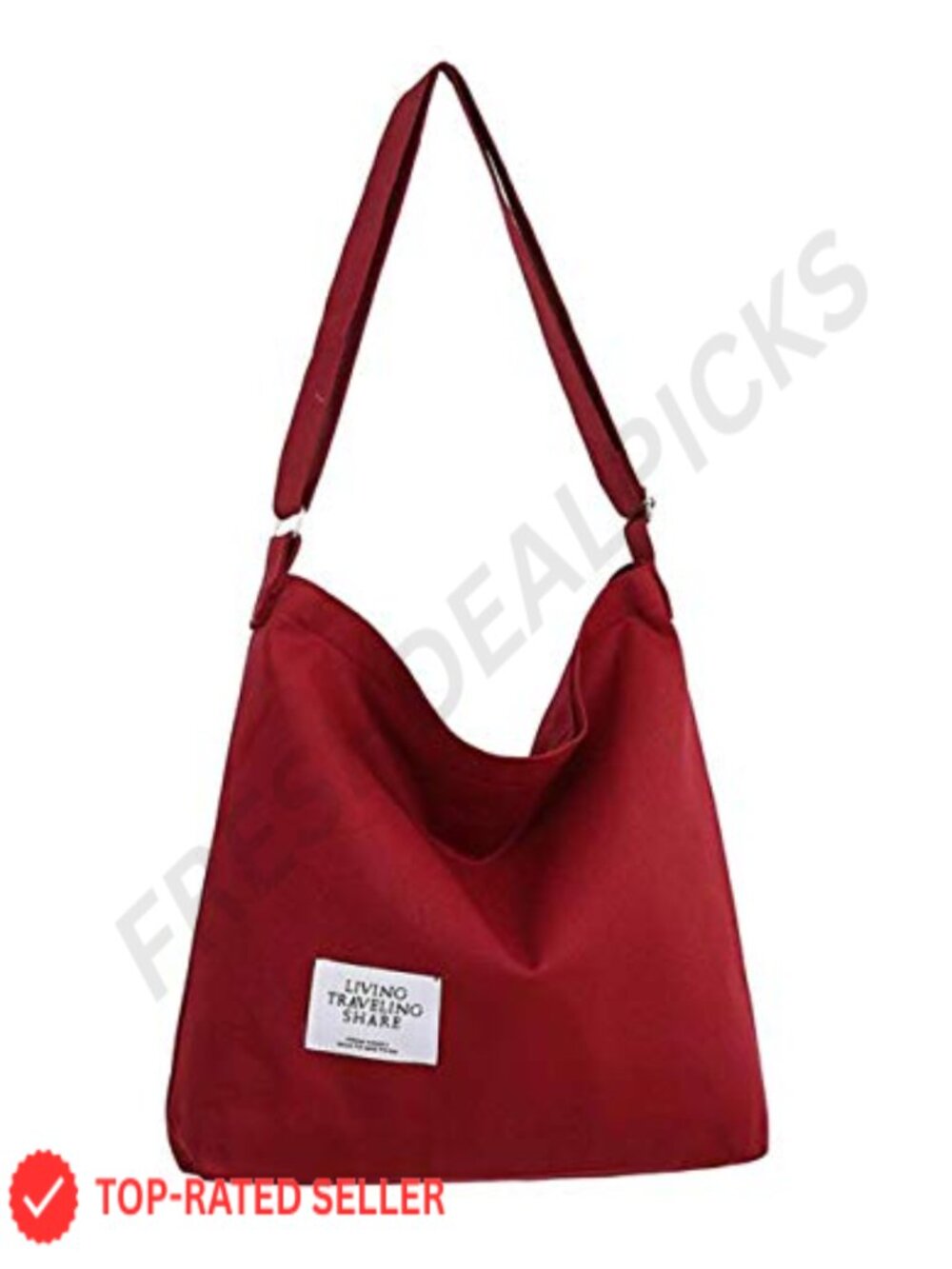 Canvas Hobo Crossbody Handbag Casual Tote Shoulder Bag Large Capacity